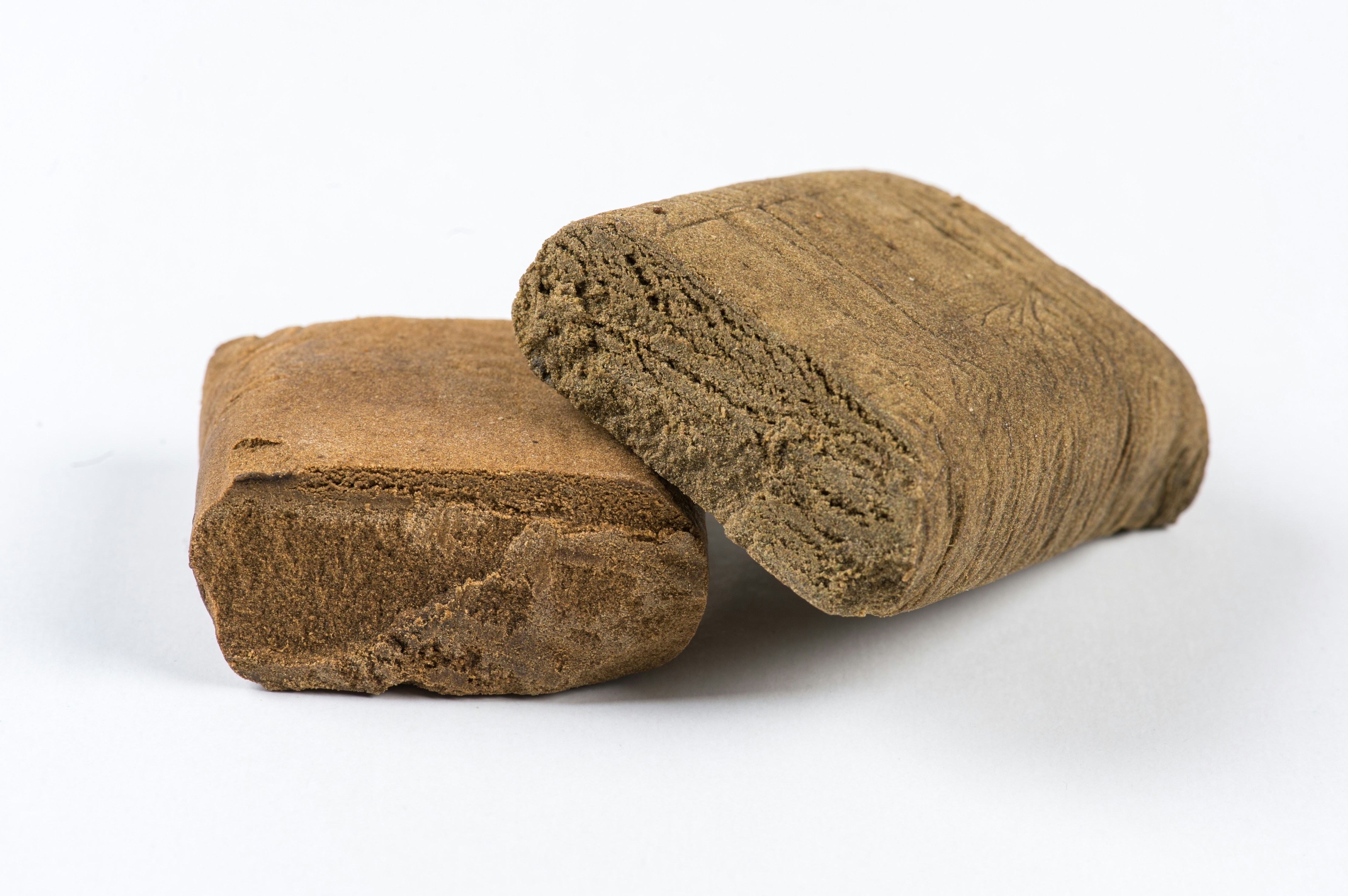 Bubble hash formed into two bricks