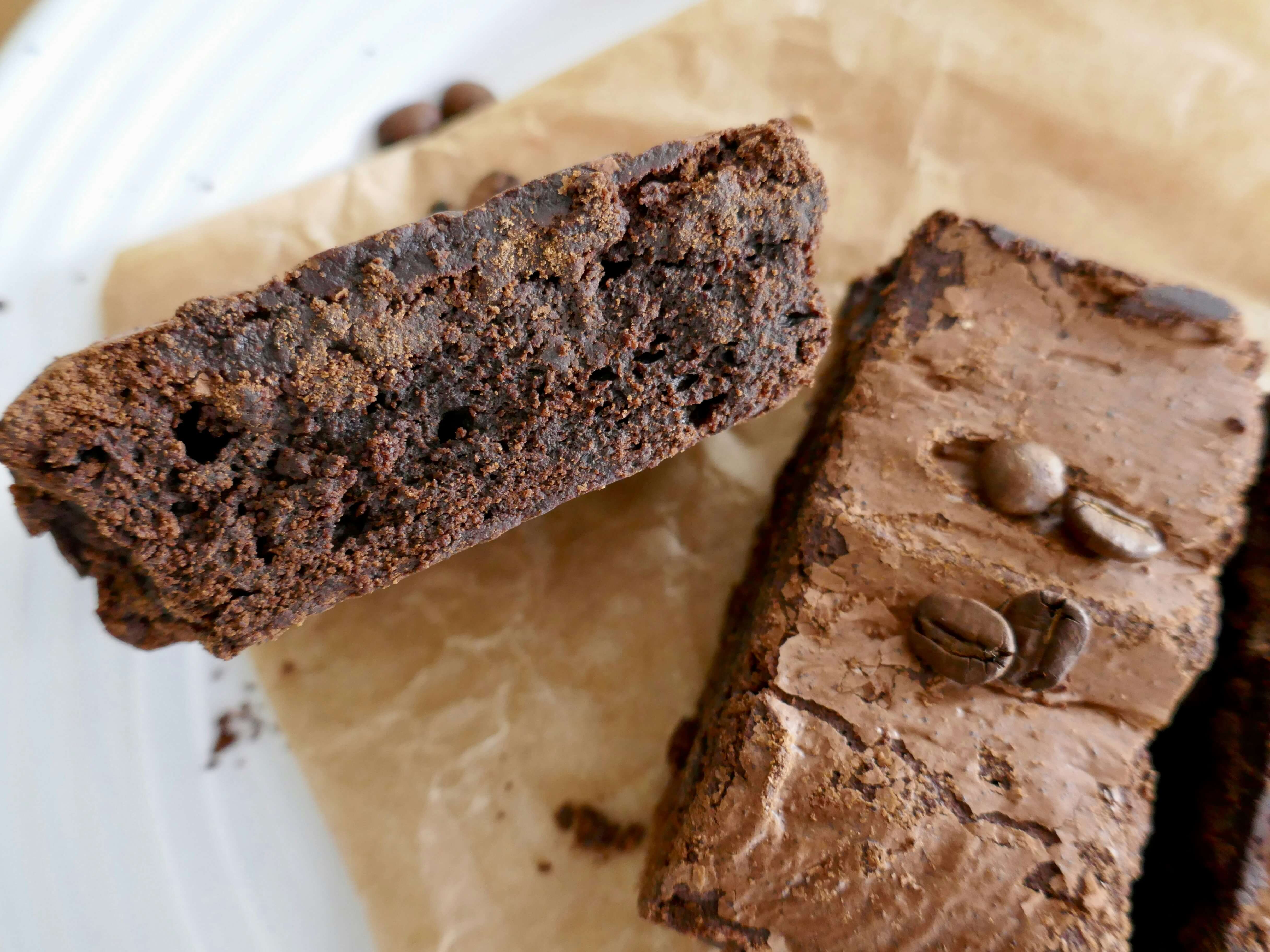 Decadent chocolate brownies on a platter