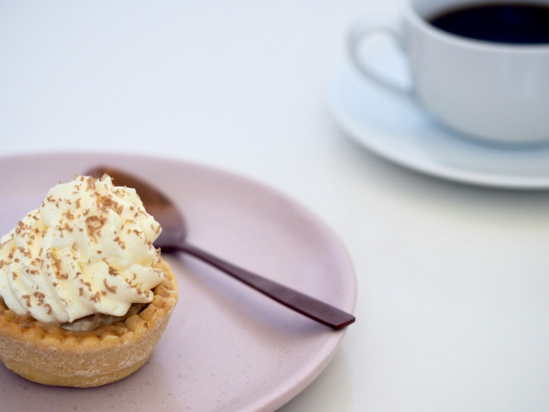 A cupcake on a plate